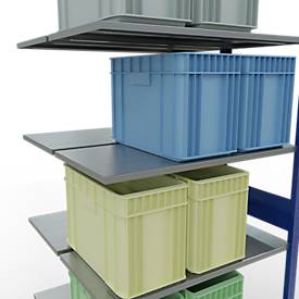 SCHULTE Lagertechnik - Stecks.Doppelanbauregal Typ 150 - 3000x1000x2x500 mm 2x7 Böden