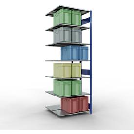 SCHULTE Lagertechnik - Stecks.Doppelanbauregal Typ 150 - 3000x1000x2x500 mm 2x7 Böden