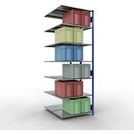 SCHULTE Lagertechnik - Stecks.Doppelanbauregal Typ 150 - 3000x1000x2x600 mm 2x7 Böden