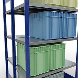 SCHULTE Lagertechnik - Stecks.Doppelgrundr. Typ 250 kg - 2000x1000x2x500 mm, 10 Böden