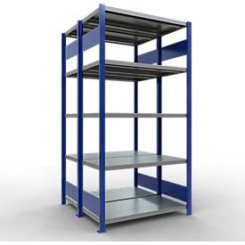 SCHULTE Lagertechnik - Stecks.Doppelgrundr. Typ 250 kg - 2000x1000x2x500 mm, 10 Böden