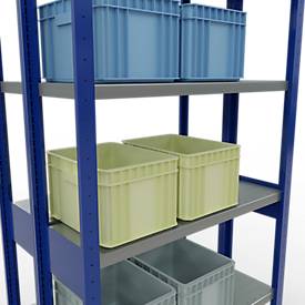 SCHULTE Lagertechnik - Stecks.Doppelgrundr. Typ 250 kg - 2500x1000x2x300 mm, 12 Böden