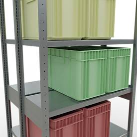 SCHULTE Lagertechnik - Stecks.Doppelgrundr. Typ 250 kg - 2500x1000x2x400 mm, 12 Böden