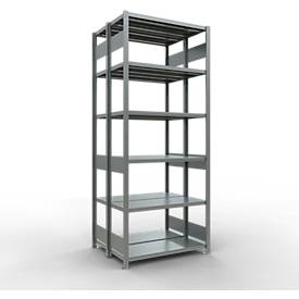 SCHULTE Lagertechnik - Stecks.Doppelgrundr. Typ 250 kg - 2500x1000x2x400 mm, 12 Böden