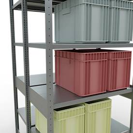 SCHULTE Lagertechnik - Stecks.Doppelgrundr. Typ 250 kg - 2500x1000x2x600 mm, 12 Böden