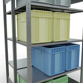 SCHULTE Lagertechnik - Stecks.Doppelgrundregal Typ 150 - 2000x1000x2x500 mm verz.2x5 Böden