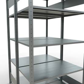 SCHULTE Lagertechnik - Stecks.Doppelgrundregal Typ 150 - 2000x1000x2x600 mm verz.2x5 Böden