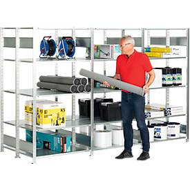 SCHULTE Lagertechnik - Stecks.Doppelgrundregal Typ 150 - 2000x1000x300 mm verz. 2x5 Böden