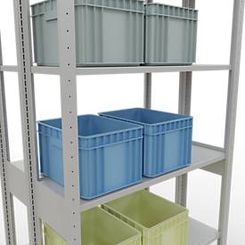 SCHULTE Lagertechnik - Stecks.Doppelgrundregal Typ 150 - 2500x1000x2x300 mm 2x6 Böden