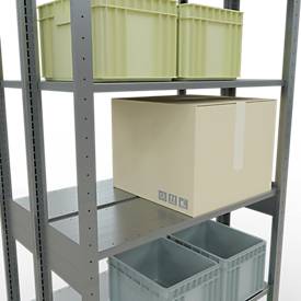 SCHULTE Lagertechnik - Stecks.Doppelgrundregal Typ 150 - 2500x1000x2x300 mm verz.2x6 Böden