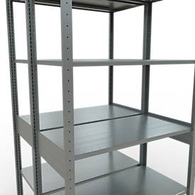 SCHULTE Lagertechnik - Stecks.Doppelgrundregal Typ 150 - 2500x1000x2x500 mm verz.2x6 Böden
