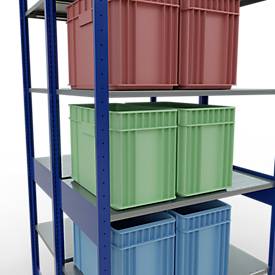SCHULTE Lagertechnik - Stecks.Doppelgrundregal Typ 150 - 2500x1000x2x600 mm 2x6 Böden