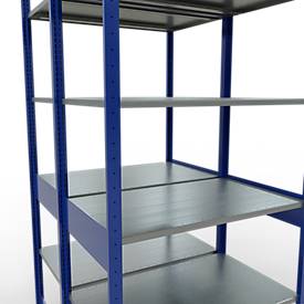 SCHULTE Lagertechnik - Stecks.Doppelgrundregal Typ 150 - 2500x1000x2x600 mm 2x6 Böden