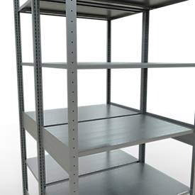 SCHULTE Lagertechnik - Stecks.Doppelgrundregal Typ 150 - 2500x1000x2x600 mm verz.2x6 Böden