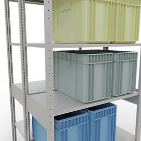 SCHULTE Lagertechnik - Stecks.Doppelgrundregal Typ 150 - 2500x1000x500 mm, 2x6 Böden
