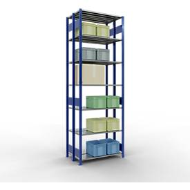 SCHULTE Lagertechnik - Stecks.Doppelgrundregal Typ 150 - 3000x1000x2x300 mm 2x7 Böden