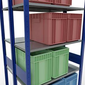 SCHULTE Lagertechnik - Stecks.Doppelgrundregal Typ 150 - 3000x1000x2x400 mm 2x7 Böden