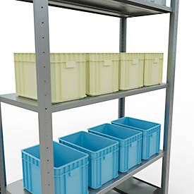 SCHULTE Lagertechnik - Stecks.Grund.mit Längenriegeln - 2000x1000x400 mm, Typ 150 kg