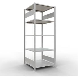 SCHULTE Lagertechnik - Stecks.Grundr. mit Längenriege - 2000x750x800 mm, Typ 150 kg
