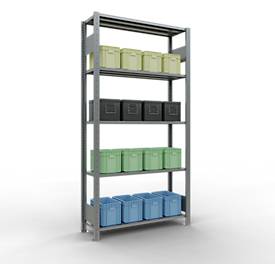 SCHULTE Lagertechnik - Stecks.Grundr.mit Längenriegel - 2000x1000x300 mm, Typ 150 kg