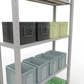 SCHULTE Lagertechnik - Stecks.Grundr.mit Längenriegel - 2000x1000x300 mm, Typ 150 kg