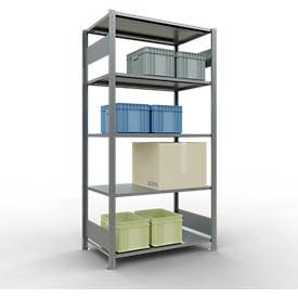 SCHULTE Lagertechnik - Stecks.Grundr.mit Längenriegel - 2000x1000x600 mm, Typ 150 kg