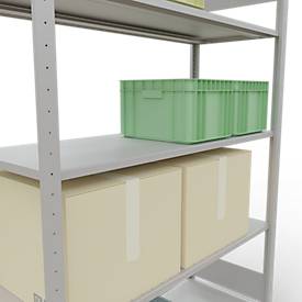SCHULTE Lagertechnik - Stecks.Grundr. mit Längenriegel - 2000x1300x500 mm, Typ 150 kg