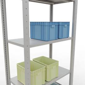 SCHULTE Lagertechnik - Stecks.Grundr. mit Längenriegel - 2000x750x400 mm, Typ 150 kg