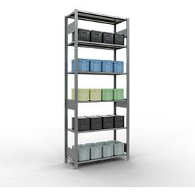 SCHULTE Lagertechnik - Stecks.Grundr.mit Längenriegel - 2500x1000x400 mm, Typ 150 kg