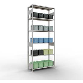 SCHULTE Lagertechnik - Stecks.Grundr.mit Längenriegel - 2500x1000x400 mm, Typ 150 kg