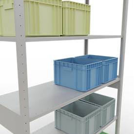 SCHULTE Lagertechnik - Stecks.Grundr. mit Längenriegel - 2500x1300x500 mm, Typ 150 kg