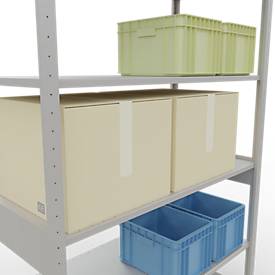 SCHULTE Lagertechnik - Stecks.Grundr. mit Längenriegel - 2500x1300x600 mm, Typ 150 kg