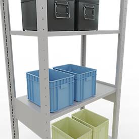 SCHULTE Lagertechnik - Stecks.Grundr. mit Längenriegel - 2500x750x400 mm, Typ 150 kg