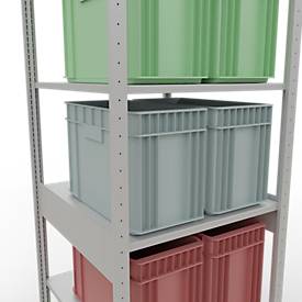SCHULTE Lagertechnik - Stecks.Grundr. mit Längenriegel - 2500x750x800 mm, Typ 150 kg
