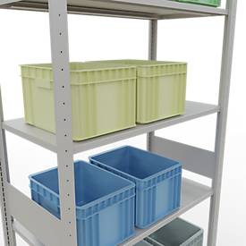 SCHULTE Lagertechnik - Stecks.Grundr.mit Längenriegel - 3000x1000x500 mm, Typ 150 kg