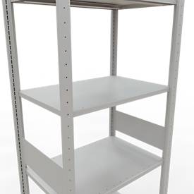 SCHULTE Lagertechnik - Stecks.Grundr. mit Längenriegel - 3000x750x500 mm, Typ 150 kg