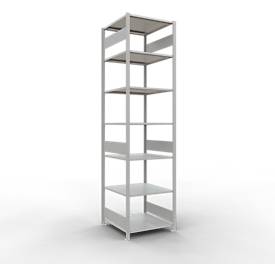 SCHULTE Lagertechnik - Stecks.Grundr. mit Längenriegel - 3000x750x800 mm, Typ 150 kg