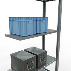 SCHULTE Lagertechnik - Stecksystem Anbauregal - 2000 x 750 x 300 mm, Typ 150 kg