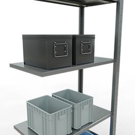 SCHULTE Lagertechnik - Stecksystem Anbauregal - 2000 x 750 x 400 mm, Typ 150 kg