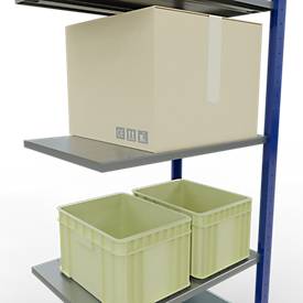 SCHULTE Lagertechnik - Stecksystem Anbauregal - 2000x 750x500 mm, Typ 150 kg