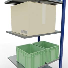 SCHULTE Lagertechnik - Stecksystem Anbauregal - 2000x 750x600 mm, Typ 150 kg