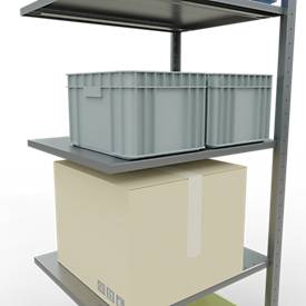 SCHULTE Lagertechnik - Stecksystem Anbauregal - 2000x 750x600 mm, Typ 150 kg