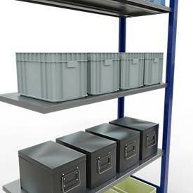 SCHULTE Lagertechnik - Stecksystem Anbauregal - 2000x1000x400 mm, Typ 150 kg
