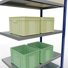 SCHULTE Lagertechnik - Stecksystem Anbauregal - 2000x1000x600 mm, Typ 250 kg