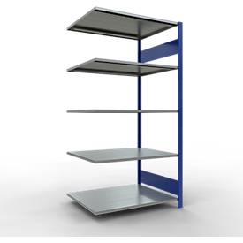 SCHULTE Lagertechnik - Stecksystem Anbauregal - 2000x1000x800 mm, Typ 150 kg