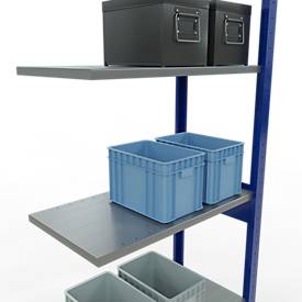 SCHULTE Lagertechnik - Stecksystem Anbauregal - 2500x 750x400 mm, Typ 150 kg