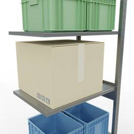 SCHULTE Lagertechnik - Stecksystem Anbauregal - 2500x 750x500 mm, Typ 150 kg