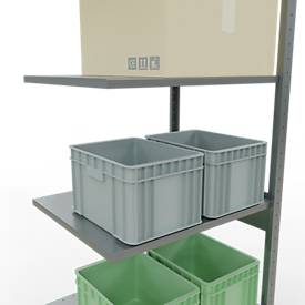 SCHULTE Lagertechnik - Stecksystem Anbauregal - 2500x 750x600 mm, Typ 150 kg
