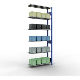 SCHULTE Lagertechnik - Stecksystem Anbauregal - 2500x1000x300 mm, Typ 150 kg
