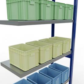 SCHULTE Lagertechnik - Stecksystem Anbauregal - 2500x1000x400 mm, Typ 250 kg